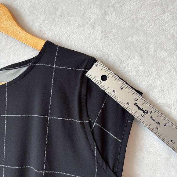 Albion black windowpane Going Places Round Neck Back Zip Casual Dress Size small - Picture 6 of 13